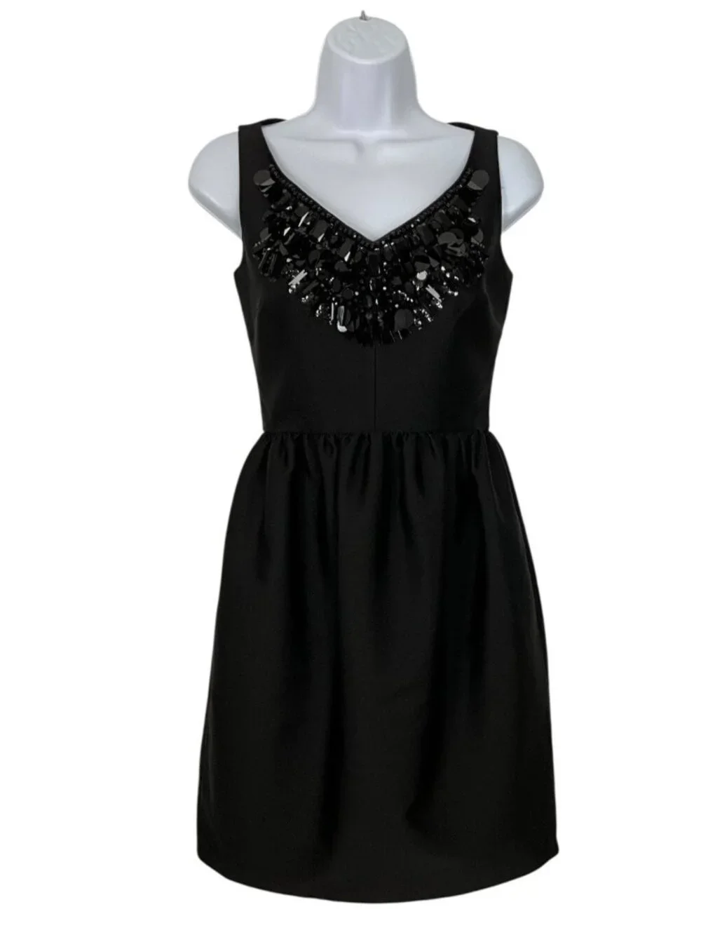 Kate Spade Embellished Cupcake Dress 0 Black Mini Sleeveless Pockets